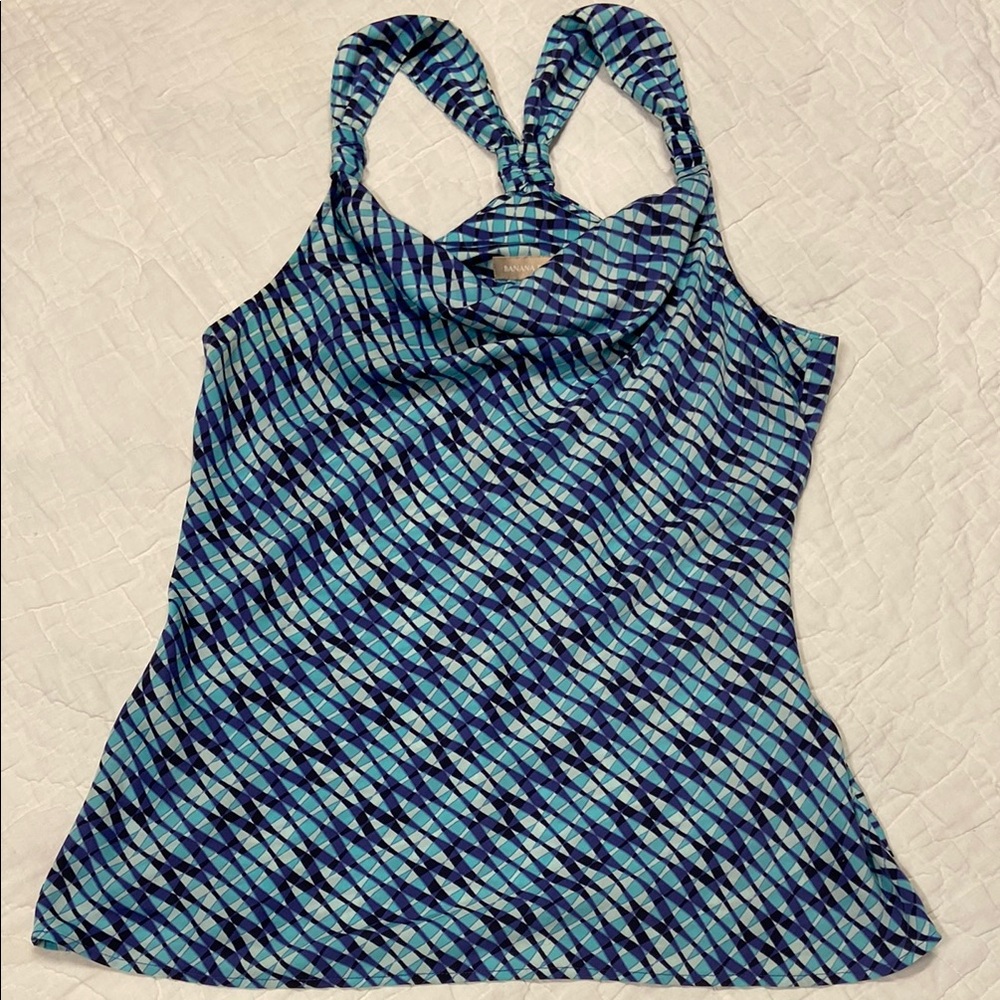 Banana Republic Blue Razor Back Tank Top size 4